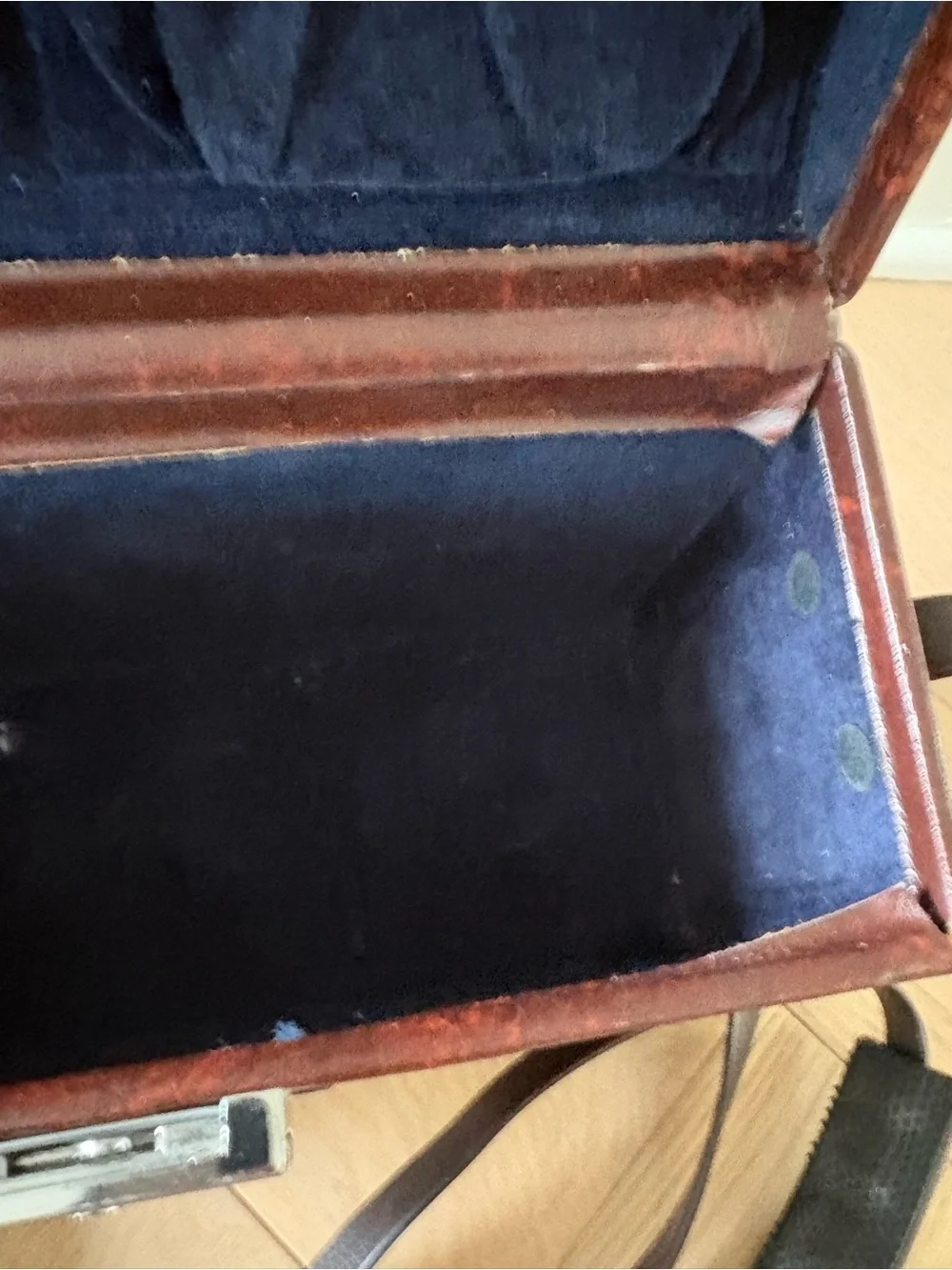 Vintage Olympus Hard Camera Case in Synthetic Brown Leather
